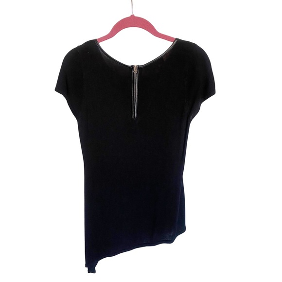 INC  Black Short Sleeve Top Size S - Picture 2 of 5